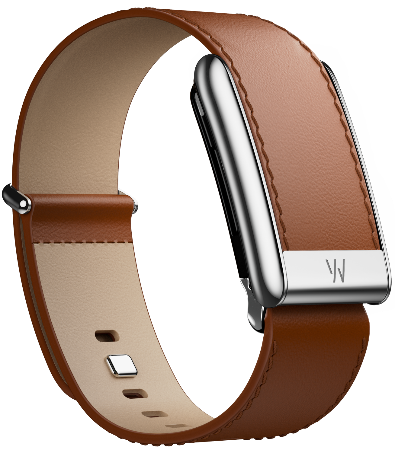 5.0 LeatherLuxe Straight Band | Chestnut/Cream with Titanium